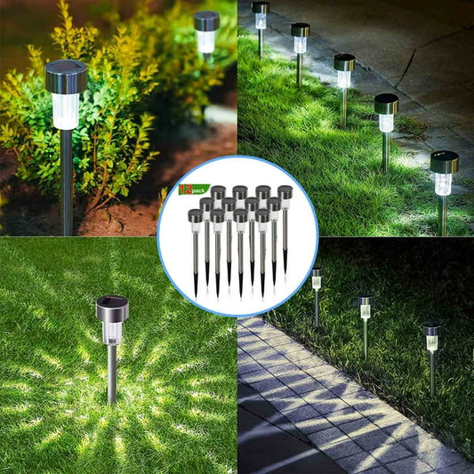 Solar Outdoor Lights, 12 Pack Solar Outdoor Garden Lights, Waterproof Led Solar Bright Powered Outdoor Lights Solar Garden Lights For Patio, Yard, Driveway