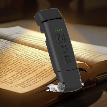 Book Reading Light,Eye Caring Book Light Clip On Book Reading Light for Booklovers and Kids,5 Brightness Dimmable,Long Lasting up to 80 hrs Black