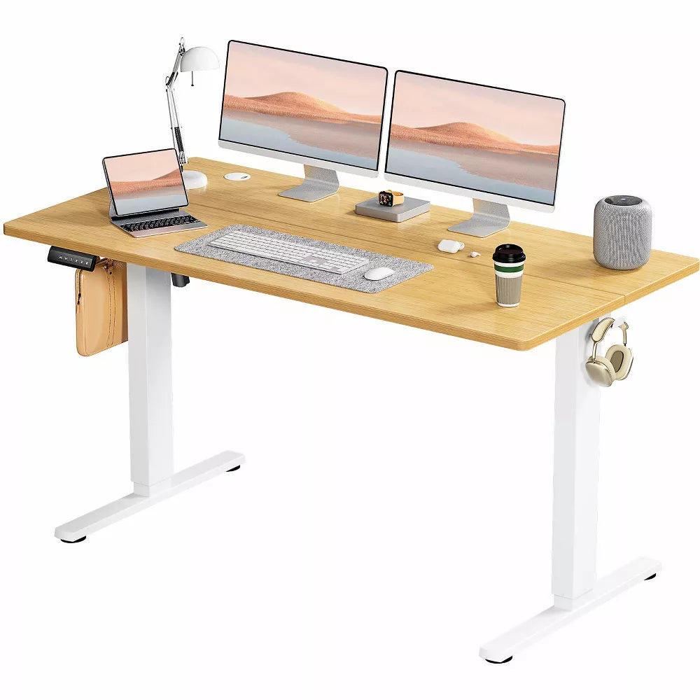 Musment Ergonomic Height Adjustable Table with T-Shaped Metal Bracket Modern Computer Workstations