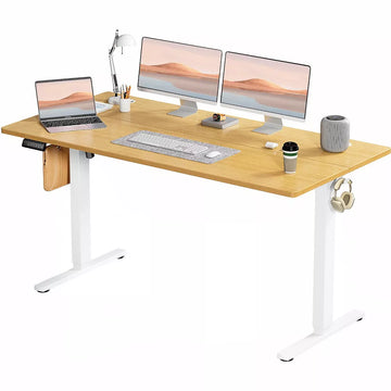 Musment Ergonomic Height Adjustable Table with T-Shaped Metal Bracket Modern Computer Workstations