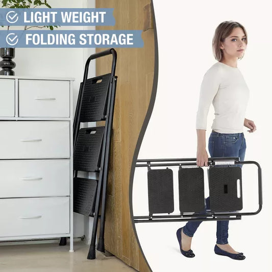 Musment Household portable step ladder, with safety buckle stable and safe