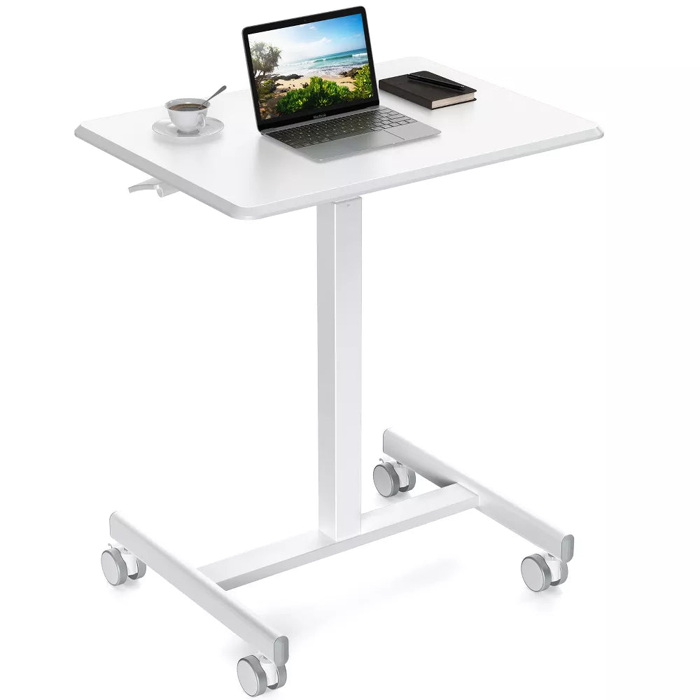 Musment Height Adjustable Sit-Stand Mobile Rolling Workstation Laptop and Computer Desk
