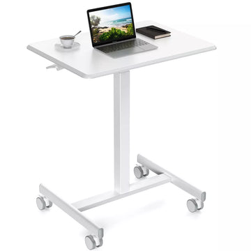 Musment Height Adjustable Sit-Stand Mobile Rolling Workstation Laptop and Computer Desk