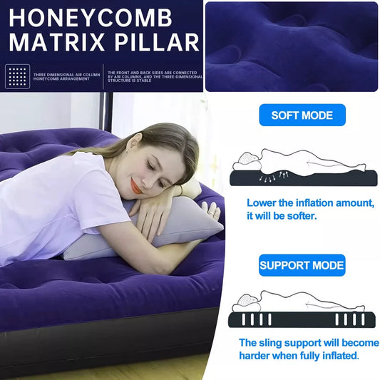 Musment Sleeping Mat Camping Pad Camping Cot Mattress (76''x39'') with Air Pump for Outdoor & Indoor, Picnic, Hiking