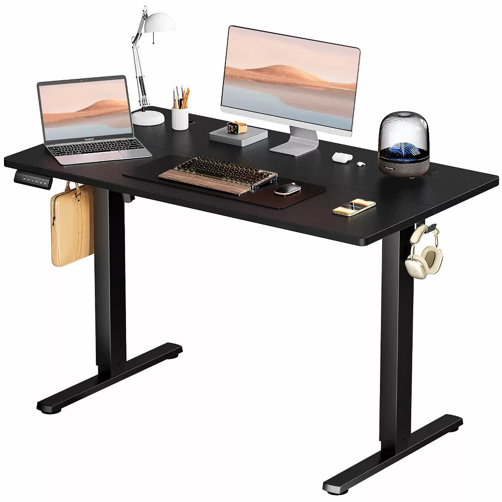 Musment Ergonomic Height Adjustable Table with T-Shaped Metal Bracket Modern Computer Workstations