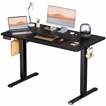 Musment Ergonomic Height Adjustable Table with T-Shaped Metal Bracket Modern Computer Workstations
