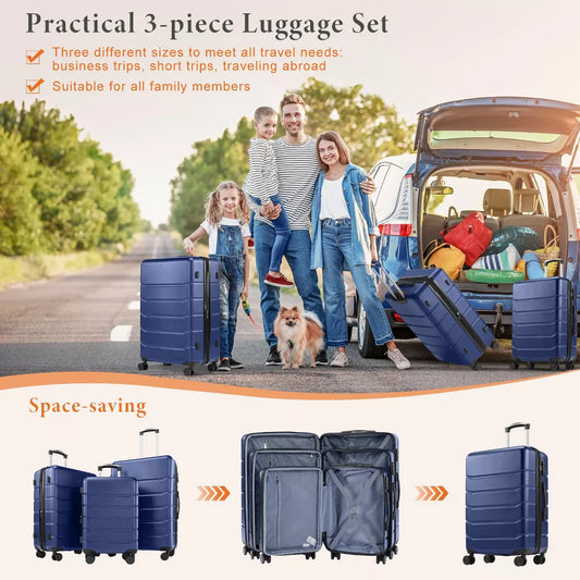 Musment Luggage, Expandable Hardside Suitcase with Spinner Wheels, Hard Shell ABS Durable Lightweight Travel Luggage with TSA Lock