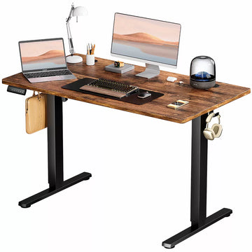 Musment Ergonomic Height Adjustable Table with T-Shaped Metal Bracket Modern Computer Workstations