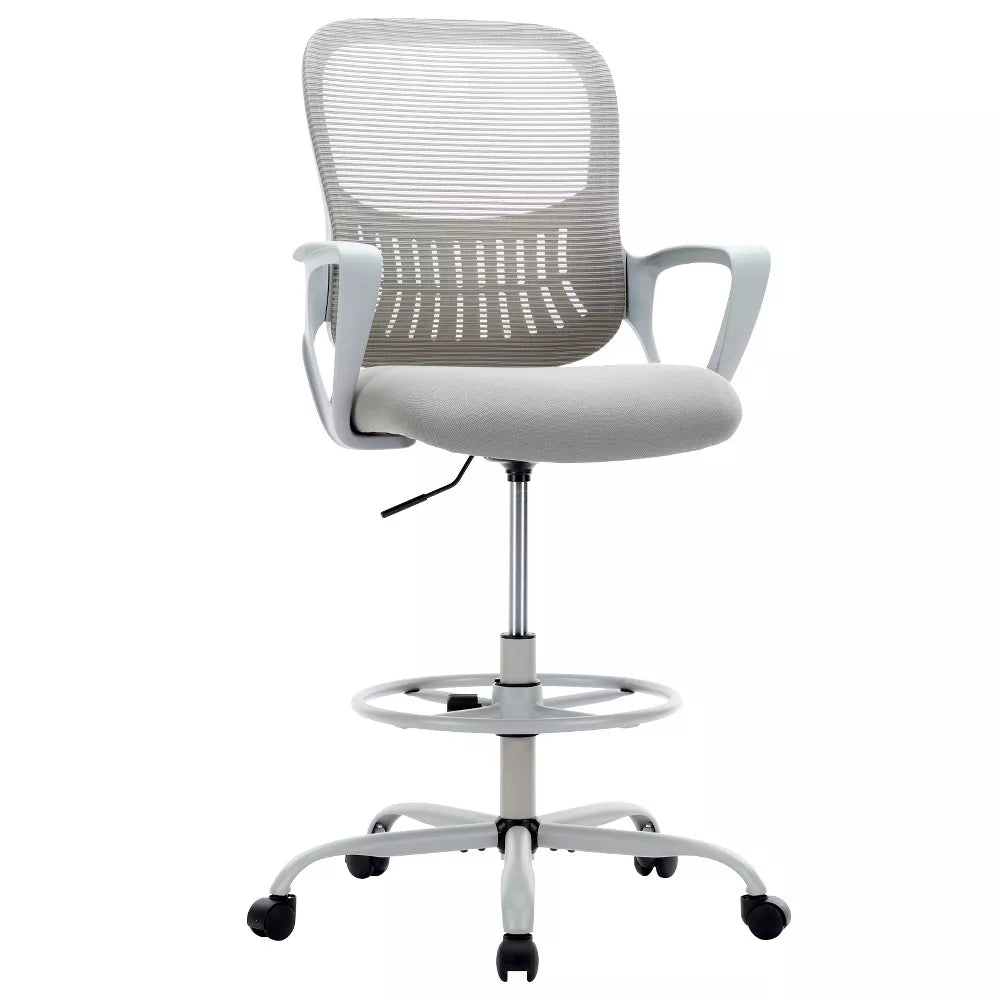Tall Office Chair for Standing Desk with Adjustable Foot Ring,Counter Height Office Chairs