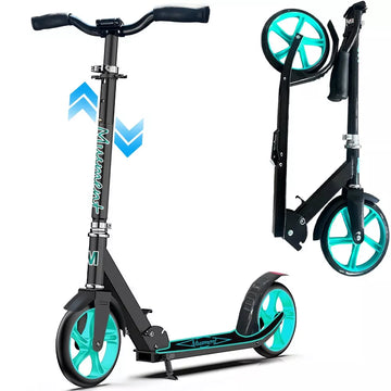 Musment Foldable Scooter -200mm Big Wheels 4 Levels Height Adjustable for Kid, Teens & Adults