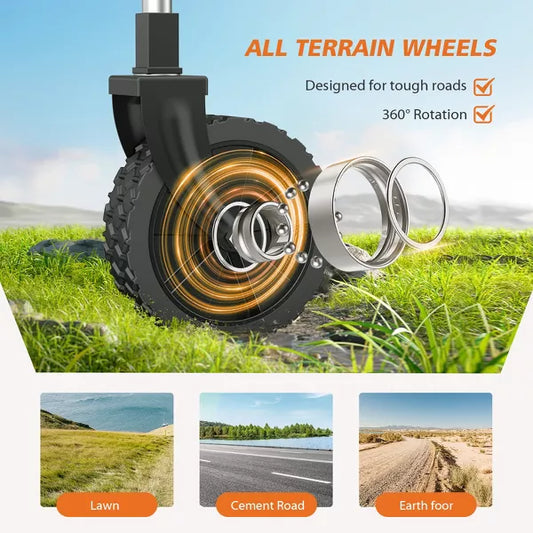 Musment Collapsible Wagon Cart, Portable Utility Wagon for Camping, Beach, Picnic, Shopping, Sports, and Grocery Transport