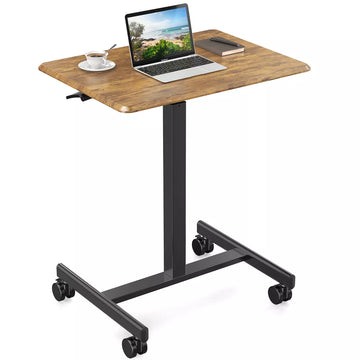 Musment Height Adjustable Sit-Stand Mobile Rolling Workstation Laptop and Computer Desk