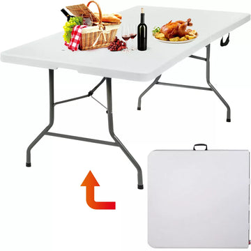 Musment 6ft Folding Table for Indoor Outdoor Camping Party