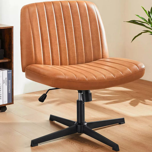 Musment Cross-Legged Chair,No Wheels Armless Swivel Home Office Chair