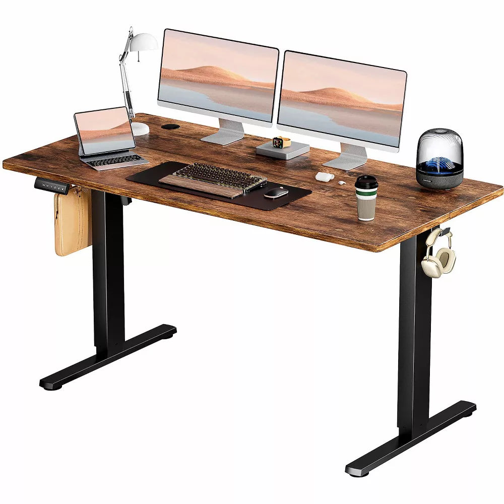 Musment Ergonomic Height Adjustable Table with T-Shaped Metal Bracket Modern Computer Workstations