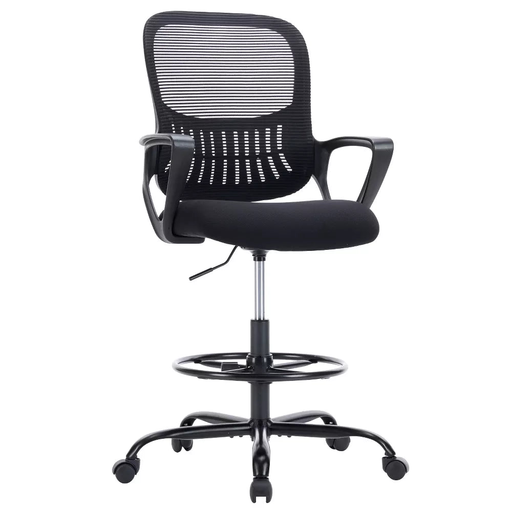 Tall Office Chair for Standing Desk with Adjustable Foot Ring,Counter Height Office Chairs