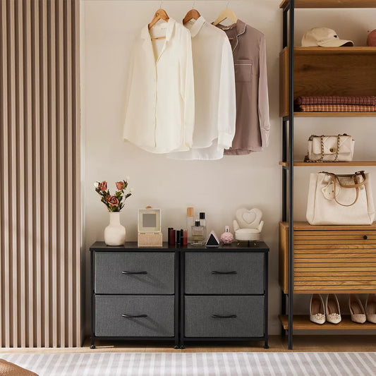 Musment 2-4 Drawer Dresser for Bedroom, Modern Dresser Organizer with Storage Drawers, Wooden Chests of Drawers for Bedroom, Entryway, Hallway