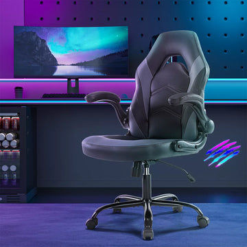 Musment PU Leather Ergonomic Office Chair Swivel Computer Gaming Chair with Lumbar Support