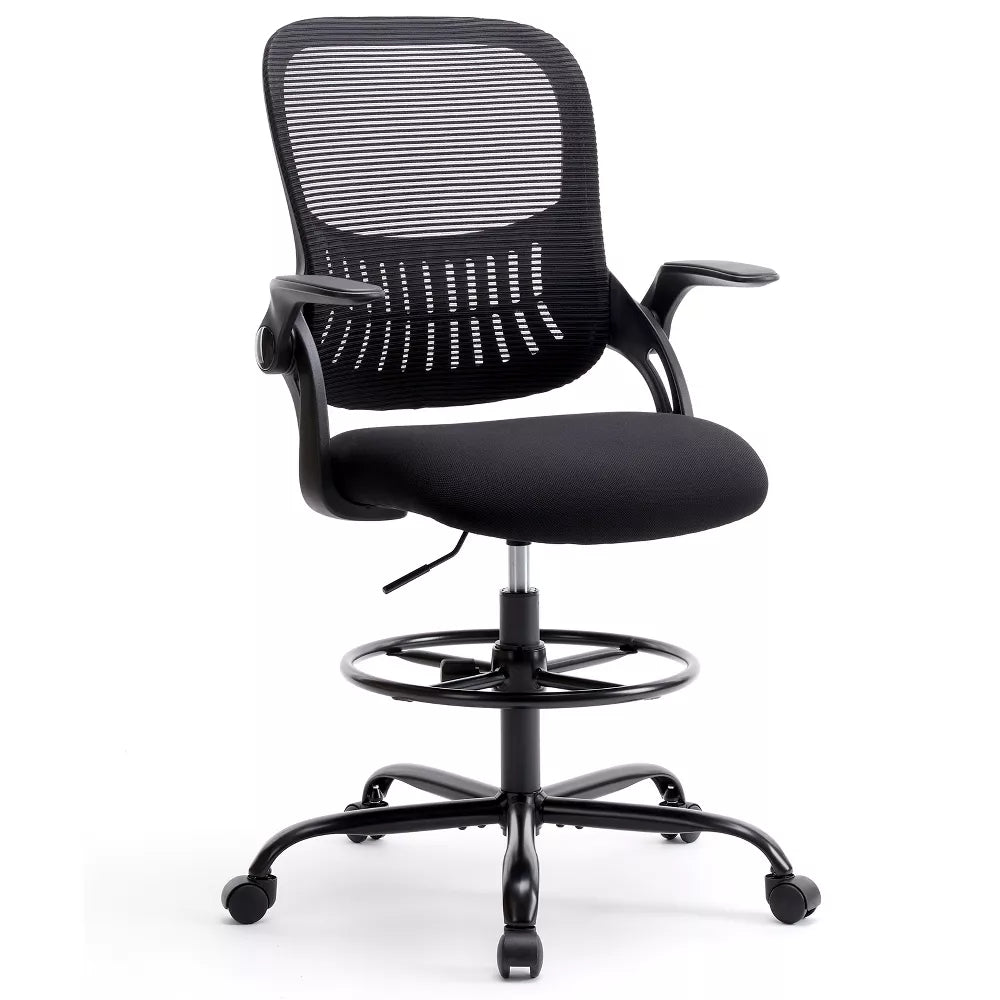 Tall Office Chair for Standing Desk with Adjustable Foot Ring,Counter Height Office Chairs