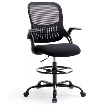 Tall Office Chair for Standing Desk with Adjustable Foot Ring,Counter Height Office Chairs