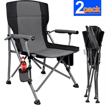 Musment 2PC Outdoor Portable Folding Camping Chair,Supports up to 400lbs