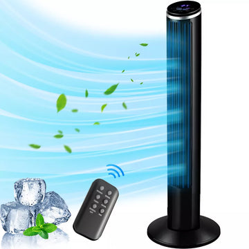 Musment Tower Fan, 40" Standing Floor Fans with Remote, 3-Speed, 15H Timer, LED Display, Oscillating Portable Tower Fans for Home, Bedroom & Office