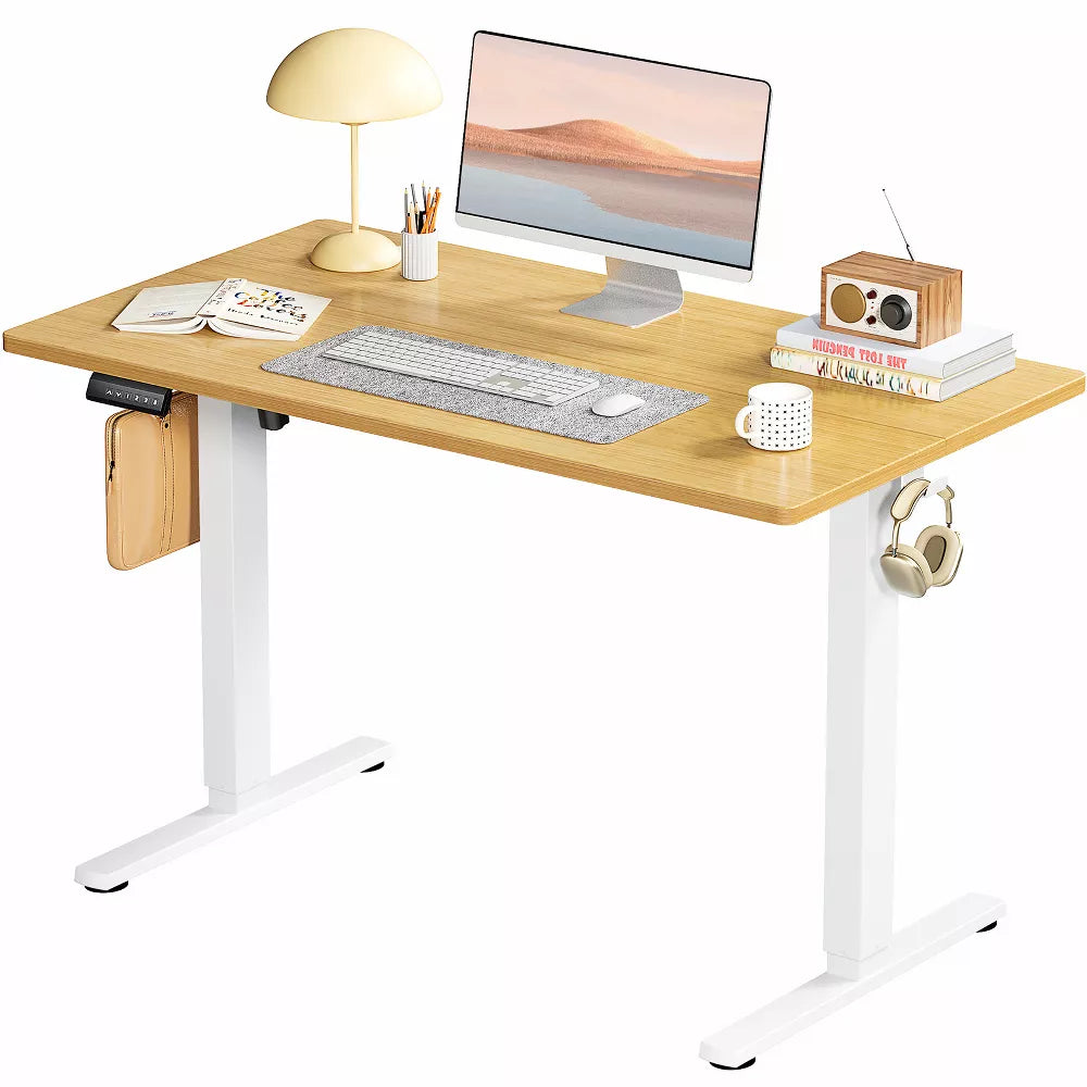 Musment Ergonomic Height Adjustable Table with T-Shaped Metal Bracket Modern Computer Workstations