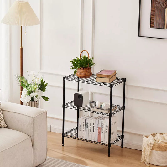 Musment Storage Shelving Unit, Adjustable Metal Wire Racks Heavy Duty Standing Shelf