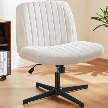 Musment Cross-Legged Chair,No Wheels Armless Swivel Home Office Chair