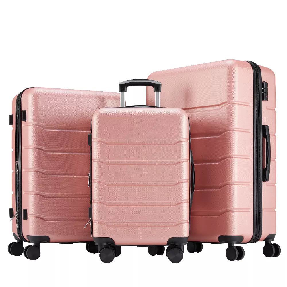 Musment Hardshell Luggage Sets 3 Pieces, Hardside Lightweight Suitcase with Spinner Wheels and TSA Lock, 20in24in28in