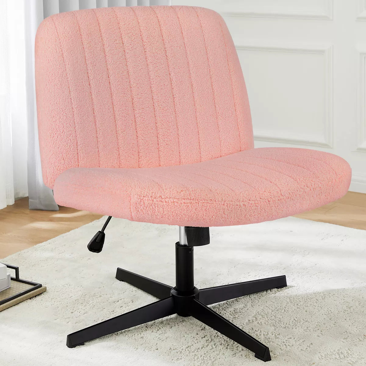Musment Cross-Legged Chair,No Wheels Armless Swivel Home Office Chair