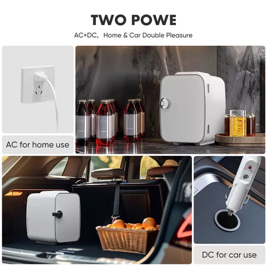 Musment Mini refrigerator 4L/6 cans, portable compact refrigerator skincare, food and beverage