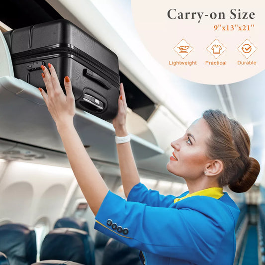 Musment Luggage, Expandable Hardside Suitcase with Spinner Wheels, Hard Shell ABS Durable Lightweight Travel Luggage with TSA Lock