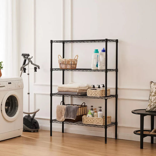 Musment Storage Shelving Unit, Adjustable Metal Wire Racks Heavy Duty Standing Shelf