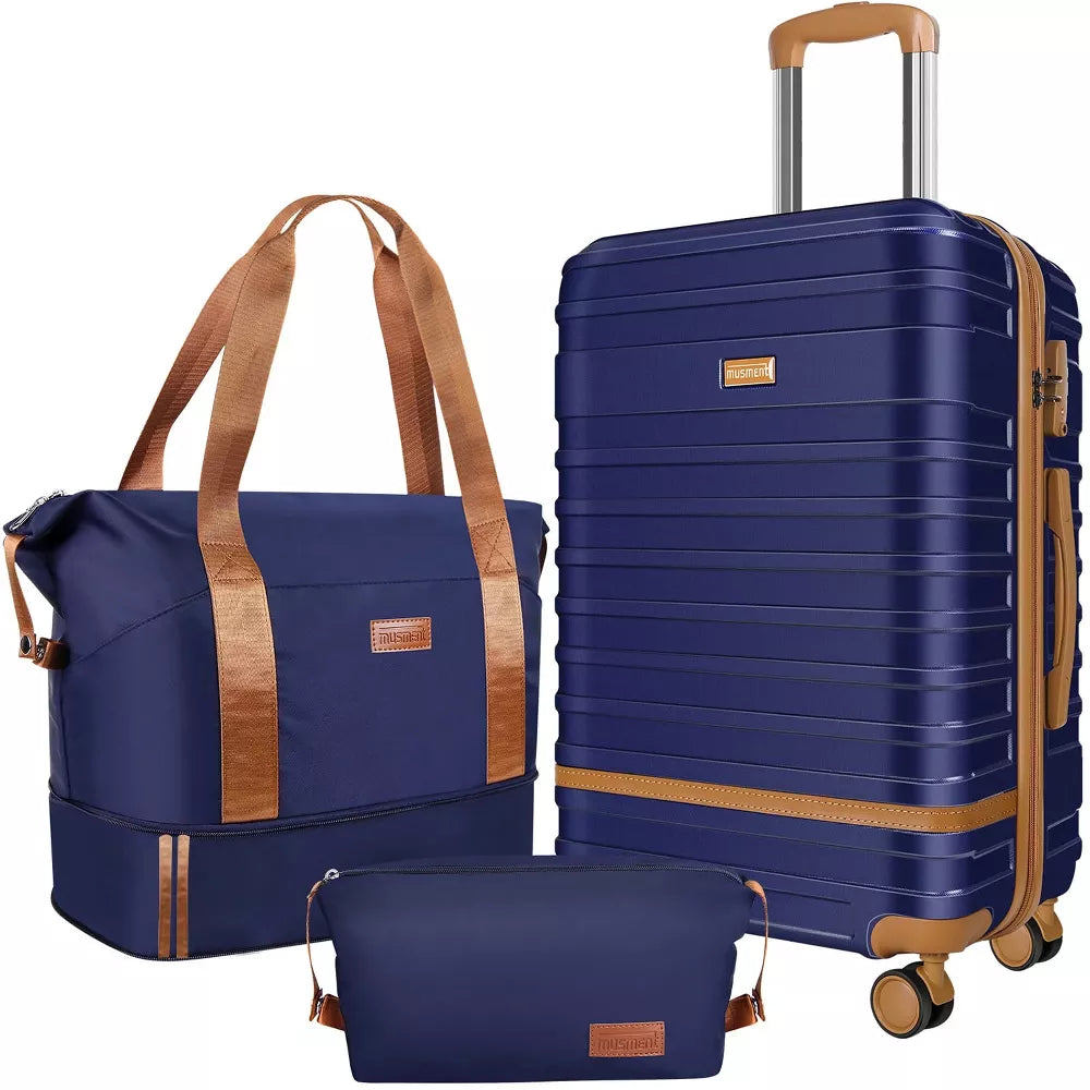 Musment Luggage Sets 3 Piece Carry-on Suitcases with Wheels, TSA Lock for Men Women