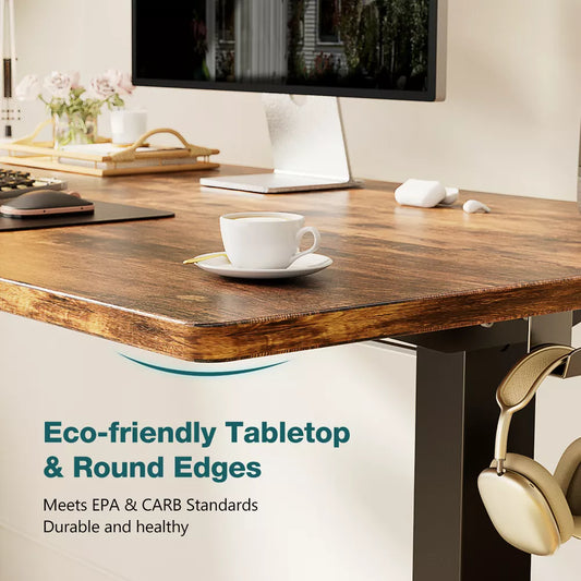 Musment Ergonomic Height Adjustable Table with T-Shaped Metal Bracket Modern Computer Workstations