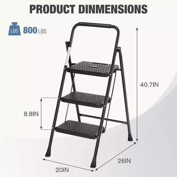 Musment Household portable step ladder, with safety buckle stable and safe