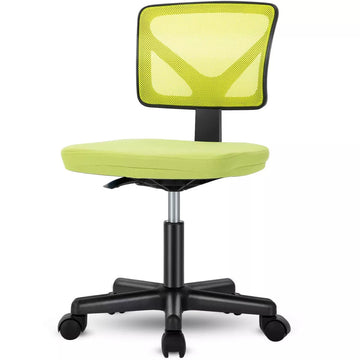 Musment Low-Back Mesh Armless Office Chair,Swivel Rolling Computer Chair No Arms with Lumbar Support