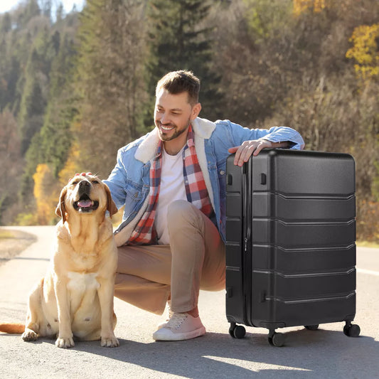 Musment Luggage, Expandable Hardside Suitcase with Spinner Wheels, Hard Shell ABS Durable Lightweight Travel Luggage with TSA Lock