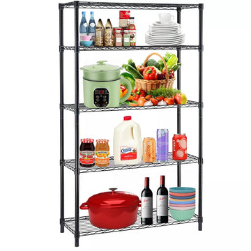 Musment Storage Shelving Unit, Adjustable Metal Wire Racks Heavy Duty Standing Shelf