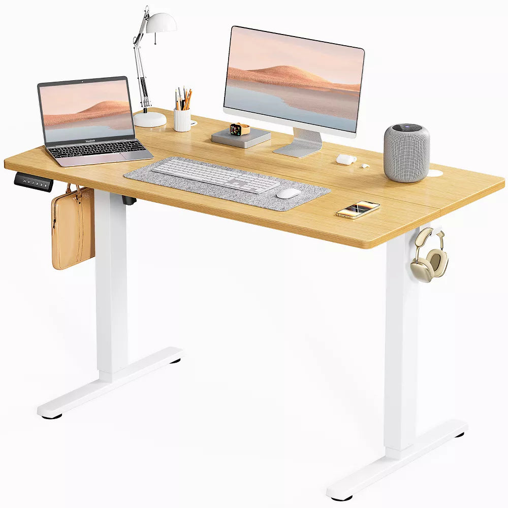 Musment Ergonomic Height Adjustable Table with T-Shaped Metal Bracket Modern Computer Workstations
