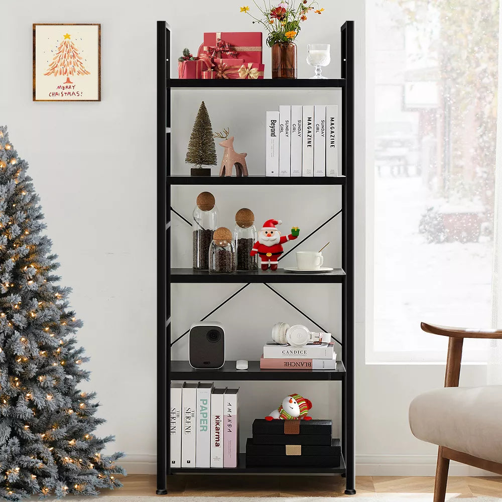Musment 5 Tiers Bookshelf, Classically Modern Book Shelf, Book Rack, Storage Rack Shelves in Living Room/Home/Office