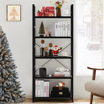 Musment 5 Tiers Bookshelf, Classically Modern Book Shelf, Book Rack, Storage Rack Shelves in Living Room/Home/Office