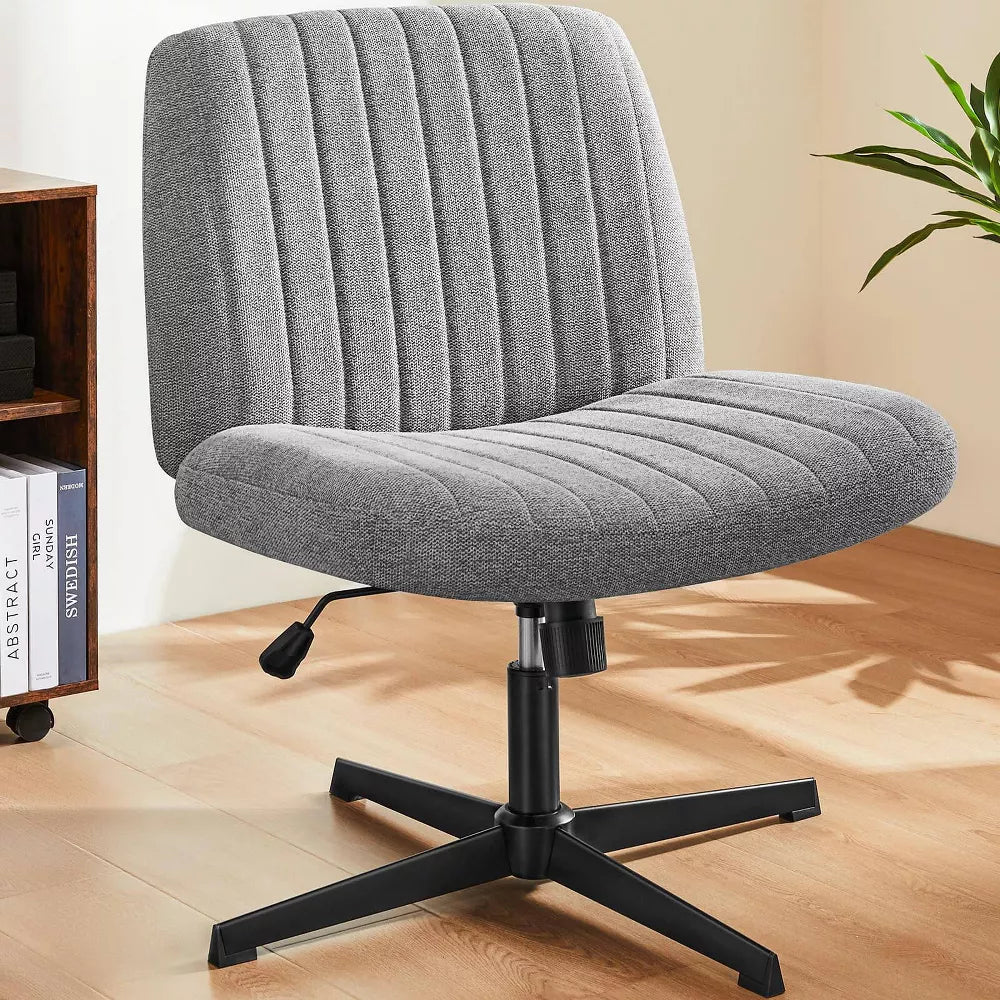 Musment Cross-Legged Chair,No Wheels Armless Swivel Home Office Chair