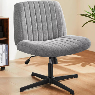 Musment Cross-Legged Chair,No Wheels Armless Swivel Home Office Chair