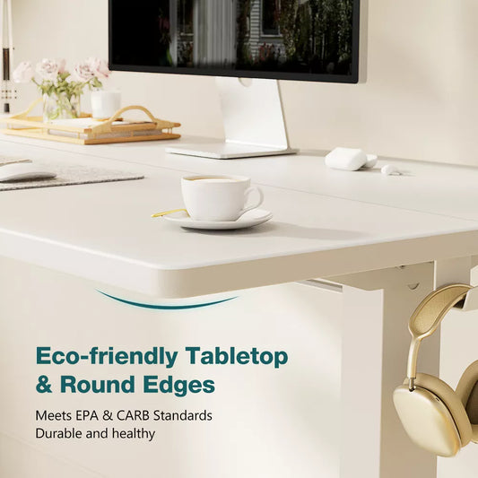 Musment Ergonomic Height Adjustable Table with T-Shaped Metal Bracket Modern Computer Workstations