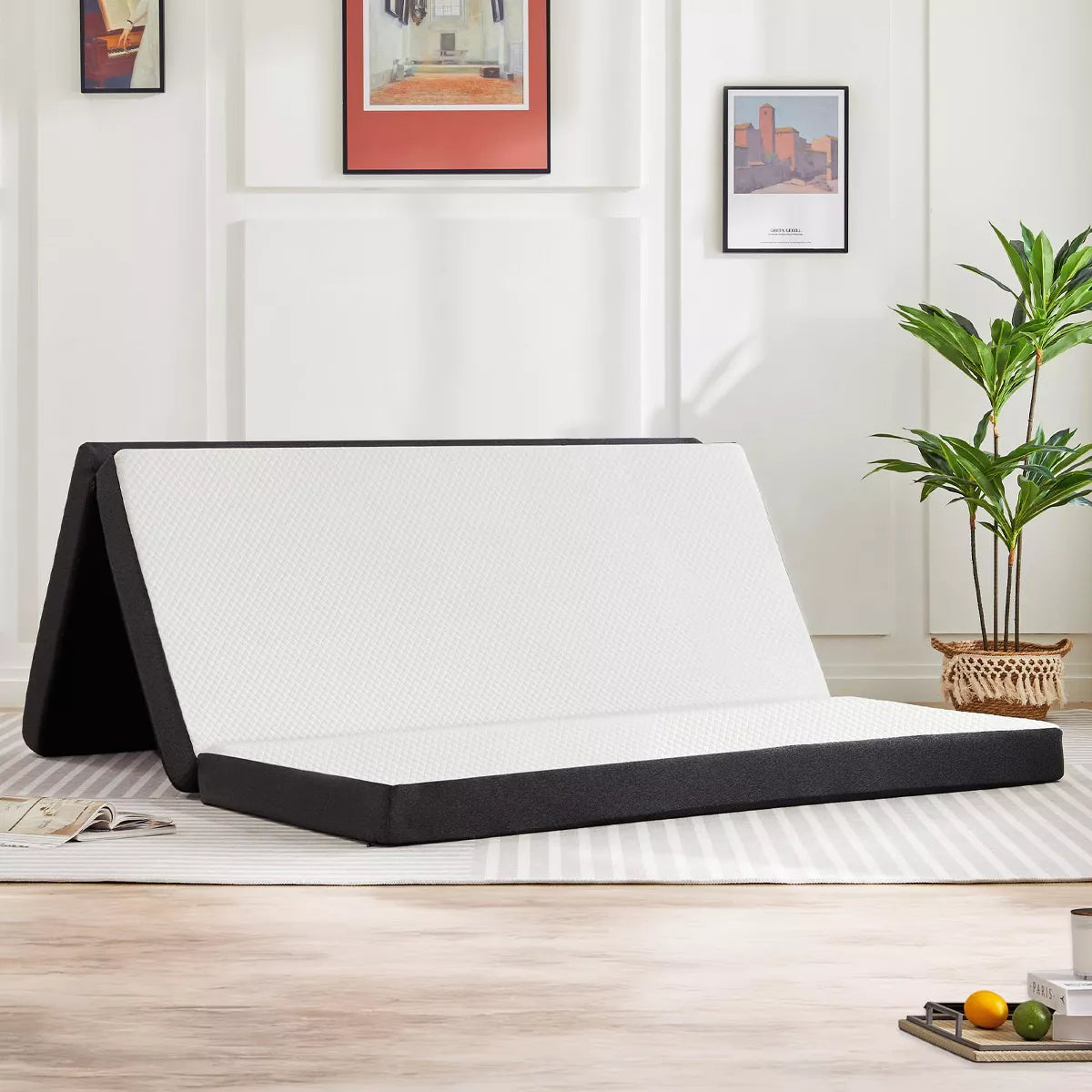 3-4 Inch Premium Tri-fold Dual Sided Memory Foam Mattress