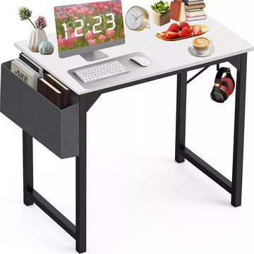 Musment Game Computer Desk with Storage, Home Office Modern Simple Style PC Table for Youth Student Adult