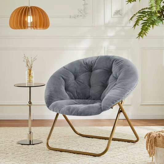 Musment Comfortable disc chairs faux fur furniture bedroom living room adult size