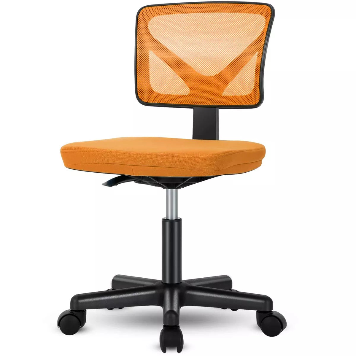 Musment Low-Back Mesh Armless Office Chair,Swivel Rolling Computer Chair No Arms with Lumbar Support